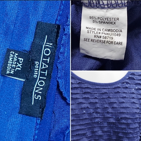 Notations Layered Ruffle Bling Blouse - Picture 17 of 17